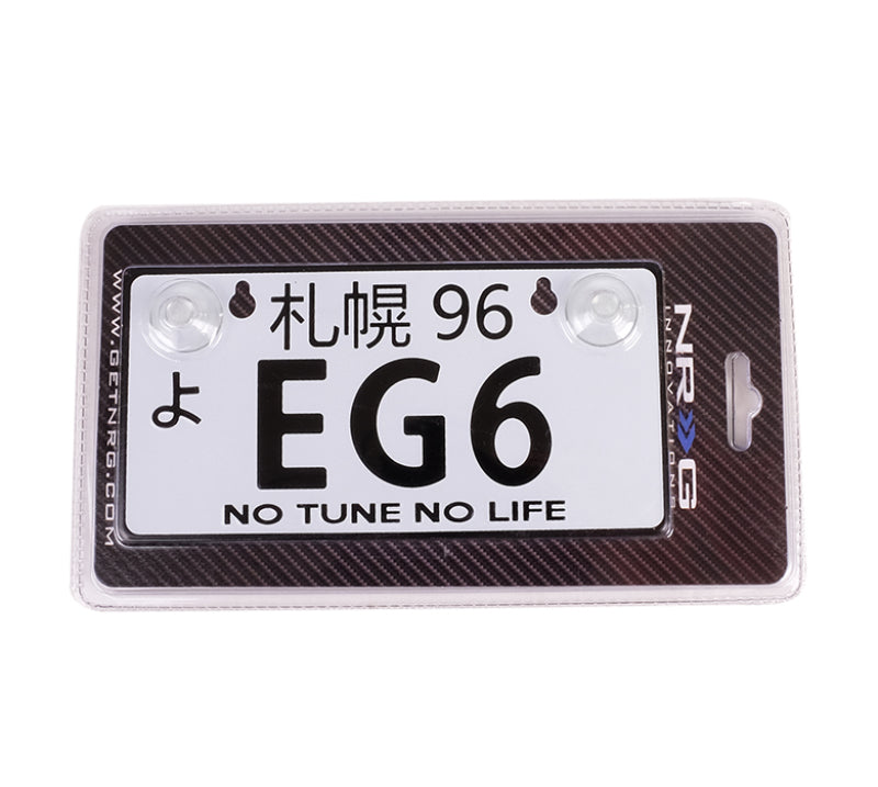 NRG MP-001-EG6 fits Mini JDM Style Aluminum License Plate (Suction-Cup Fit/Universal) - EG6
