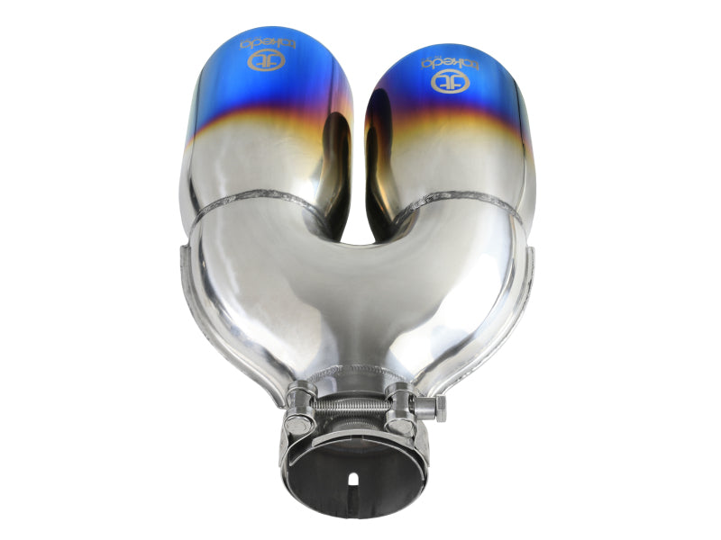 AFE 49T25484-L122 2.5in 304 Stainless Steel Clamp-on Exhaust Tip Driver Side 2