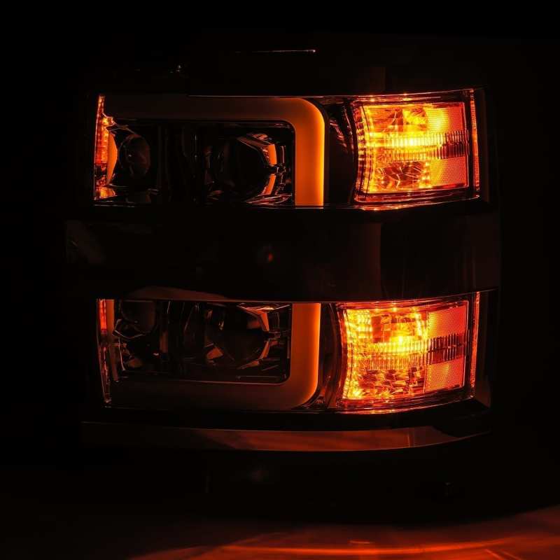 AlphaRex 880226 fits Chevy 15-19 2500HD PRO-Series Proj Headlights Plank Jet Bl