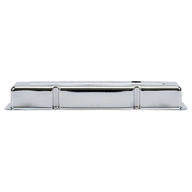 Edelbrock 4449 Valve Cover Signature Series fits Chevrolet 1959-1986 262-400 CI V8 Low Chrome