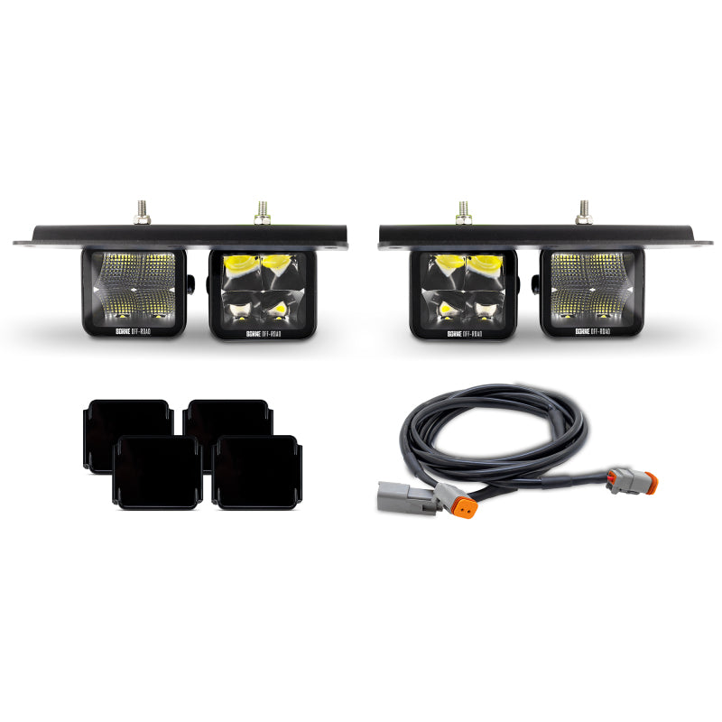 Borne Off-Road BNLT-BR-21M-FG4U 2021+ fits Ford Bronco Direct Fit Pods - Modular Bumper - Kit of 4 - Fog - Up