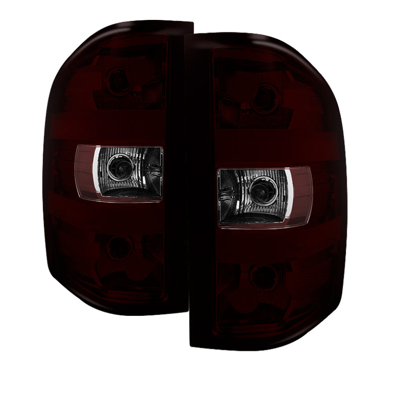 9033100 Xtune fits GMC 07-13 Sierra OEM Tail Lights Dark Red ALT-JH-CSIL07-OE-