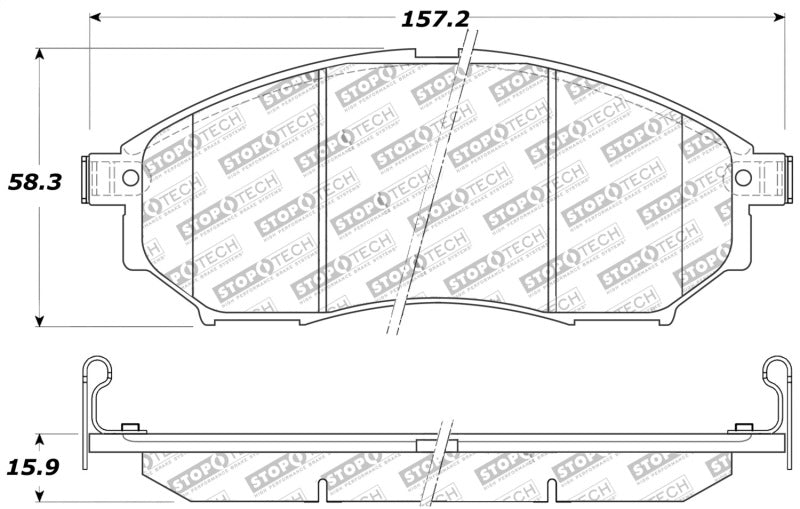 Stoptech 309.0888 Performance 06-08 350Z w/ Std Brakes / 06-08 Infiniti G35 Front Brake Pads