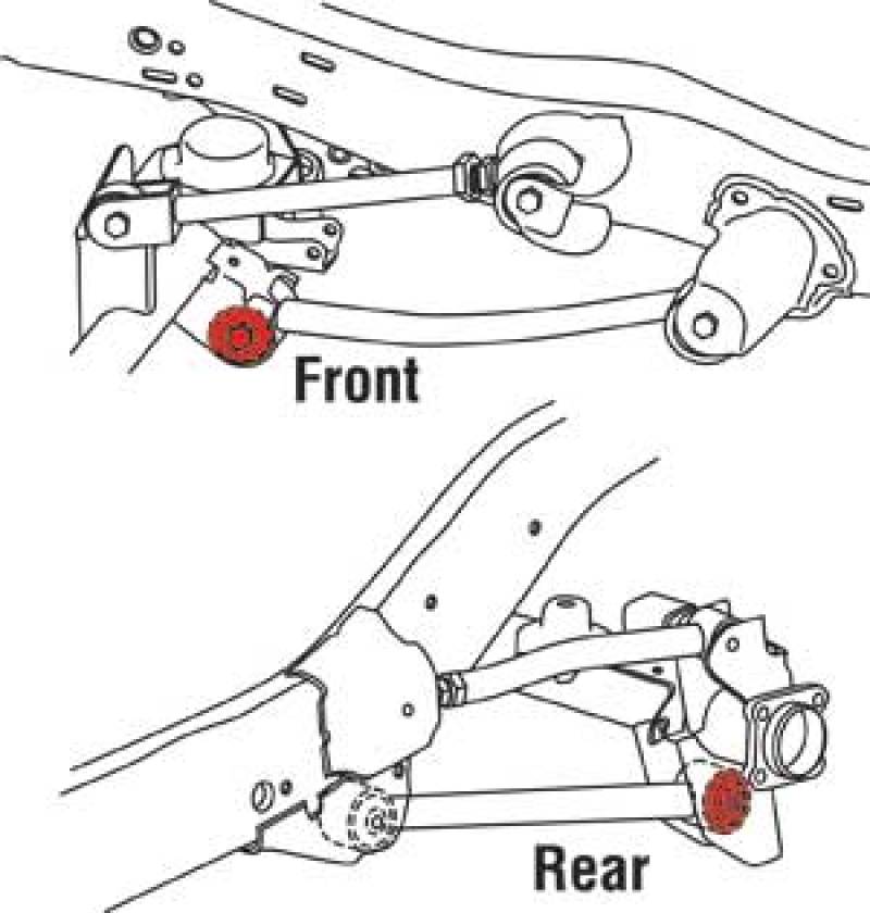 SPC Performance 15620 Front/Rear Lower Control Arm xAxis Joint fits Jeep 07-14 Wrangler / 93-98 Grand Cherokee