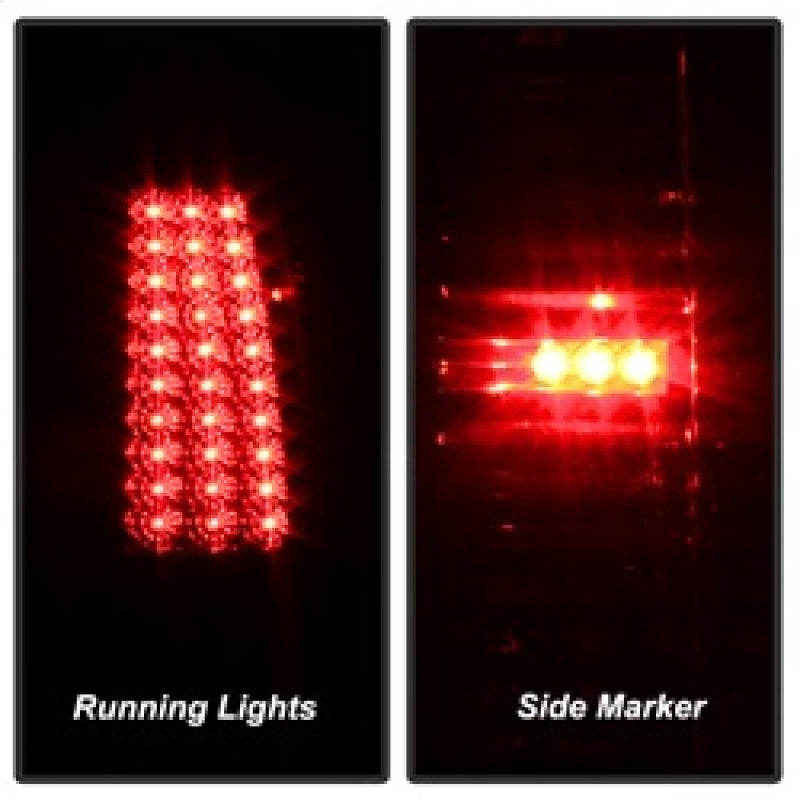 5008787 Xtune fits Chevy 03-06 Silverado 1500/2500/3500 LED Tail Lights Red Cl