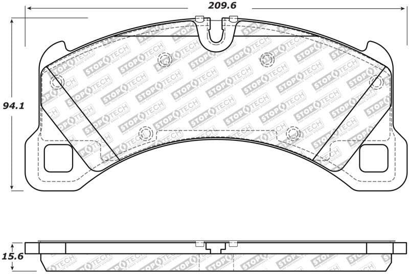 Stoptech 305.1452 Porsche 11-18 Cayenne / 15-19 Macan / 17-20 Panamera Street Select Front Brake Pads