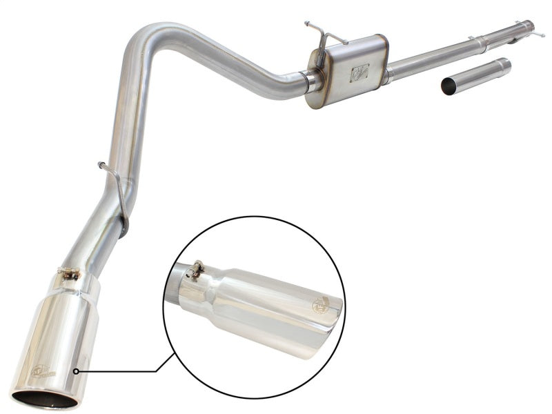 AFE 49-43076-P rce XP Exhaust 3in-3.5in SS Single Side Ext CB w/ Polish Tip 99-