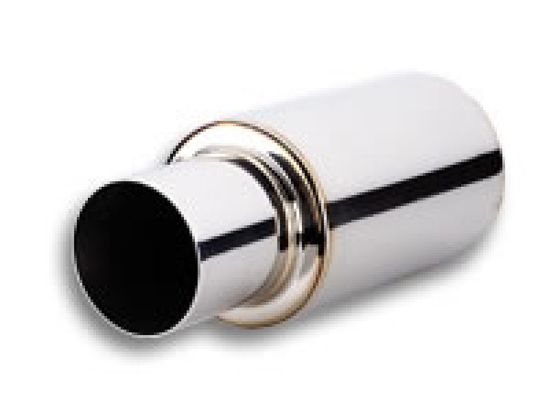 Vibrant 1062 rbo Round Muffler (17in Long) with 4in Round Tip Straight Cut - 3i
