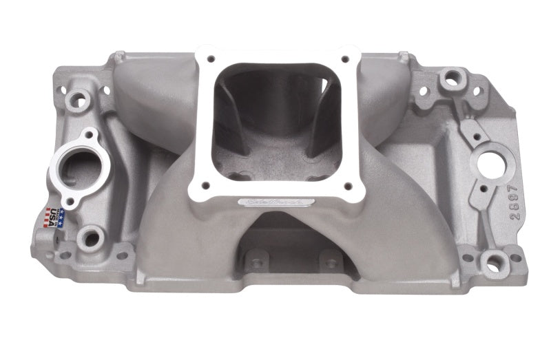 Edelbrock 2897 Manifold BBC Super Victor 632 Tall Deck Conventional Rect Port Heads