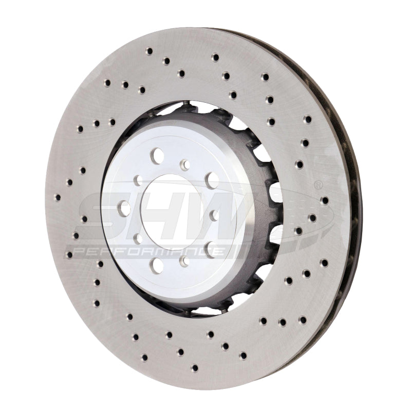 SHW Performance BFR44810 fits BMW M3 3.0L Right Front Cross-Drilled Brake Rotor