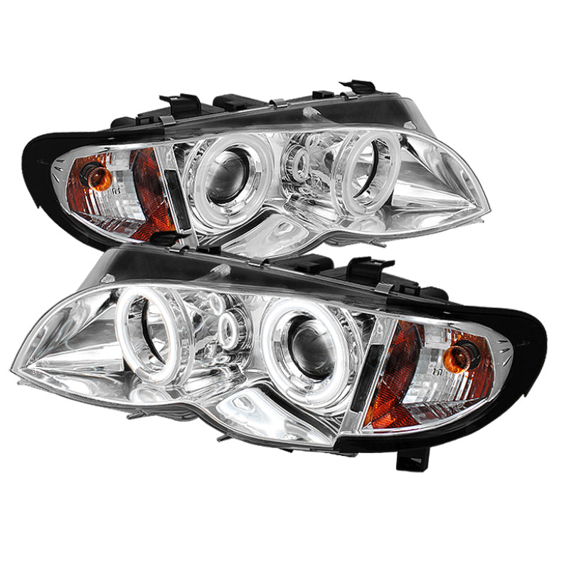 Spyder 5042408 fits BMW 02-05 E46 3-Series 4DR Projector Headlights 1PC LED Hal