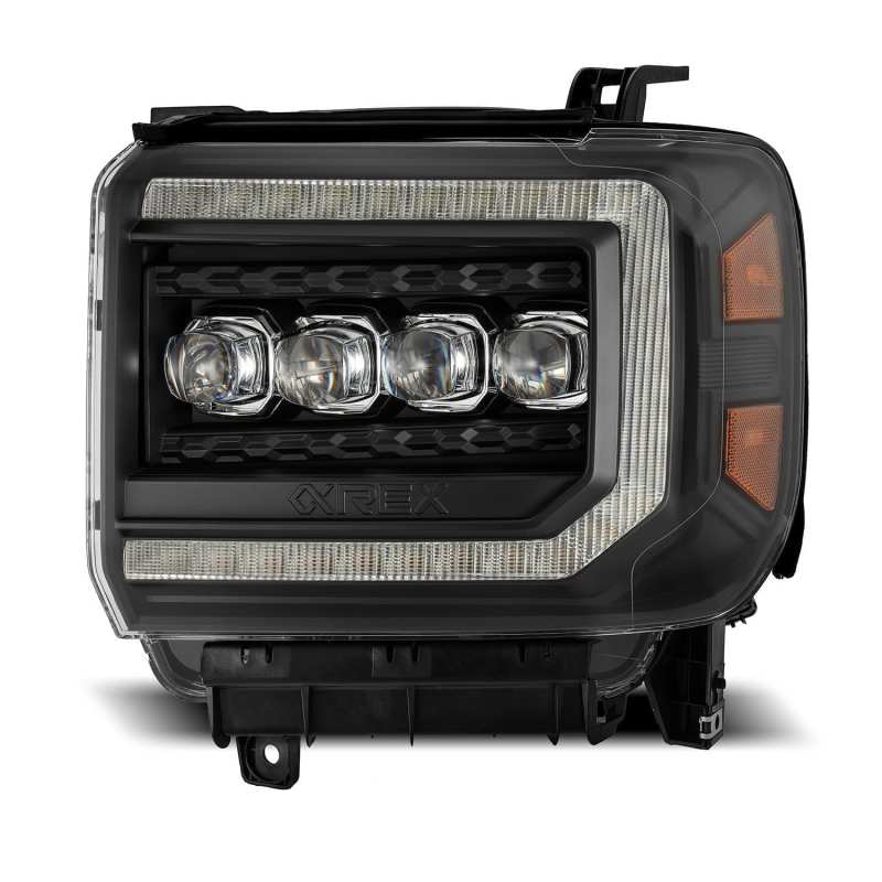 AlphaRex 880617 fits GMC 14-18 Sierra NOVA LED Proj Headlights Plank Style Blac