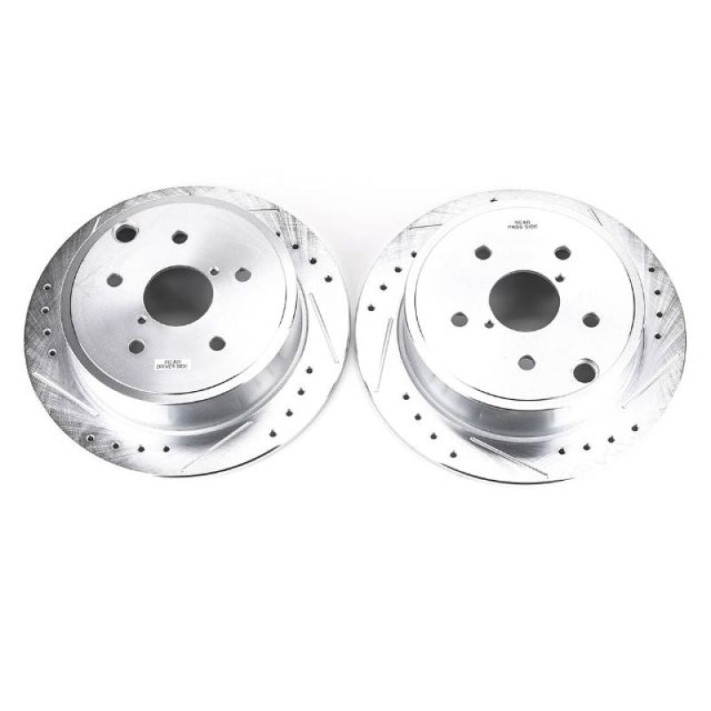 PowerStop fits Subaru 15-19 WRX Rear Evolution Drilled & Slotted Rotors - Pair
