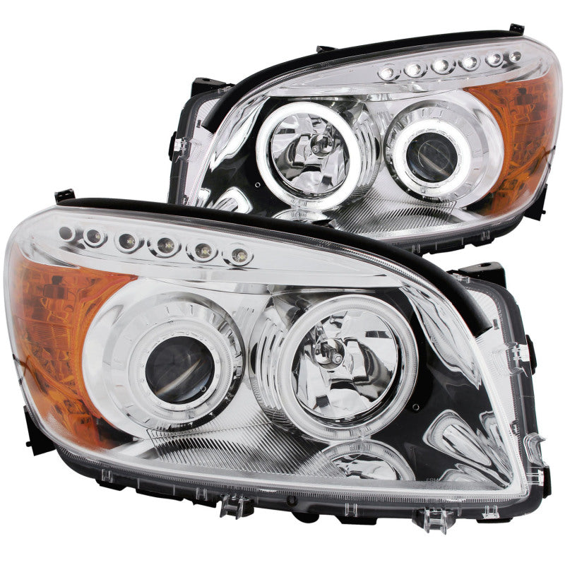 ANZO 111121 2008 fits Toyota 06-20 Rav4 Projector Headlights w/ Halo Chrome (CCFL)