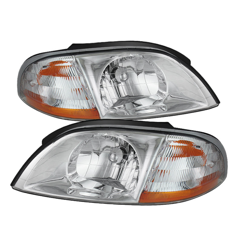 9025457 Xtune fits Ford 99-03 Windstar Crystal Headlights Chrome HD-JH-FWIN99-