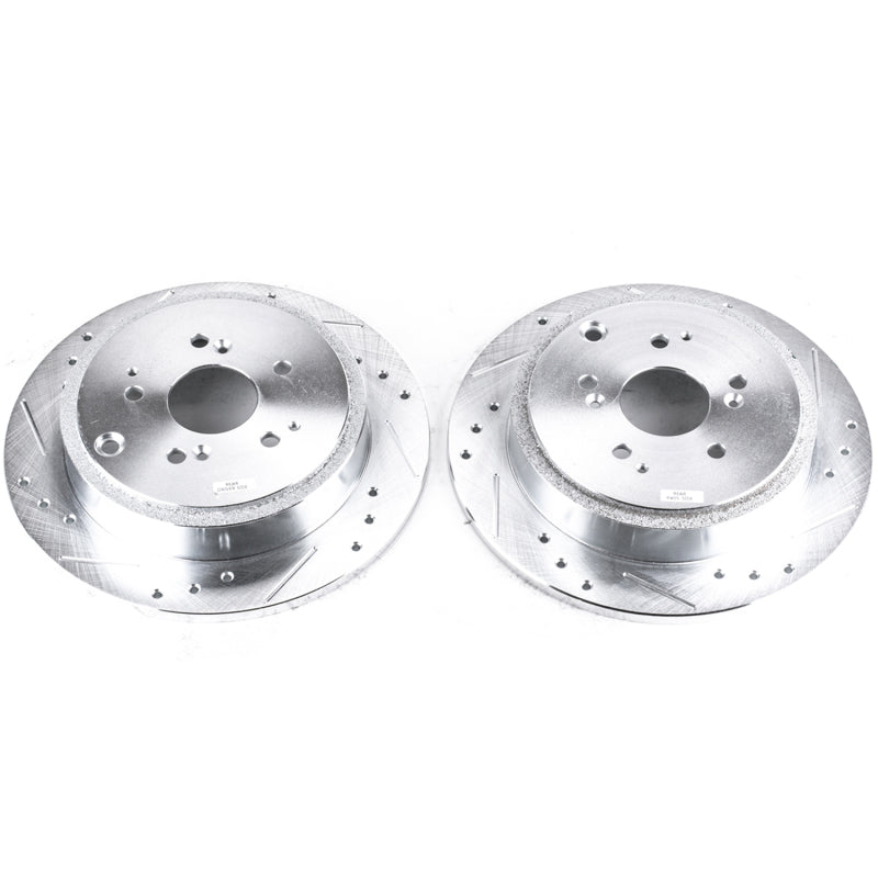 PowerStop fits Acura 01-06 MDX Rear Evolution Drilled & Slotted Rotors - Pair