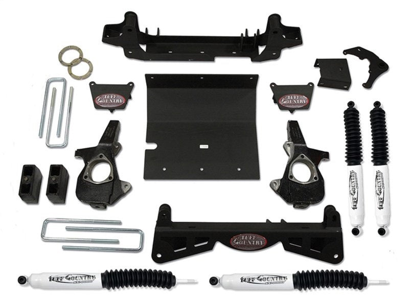 Tuff Country 14994KN 01-06 fits Chevy Silverado 3500 4x4 4in Lift Kit (w/3pc Sub Frame SX8000 Shocks)