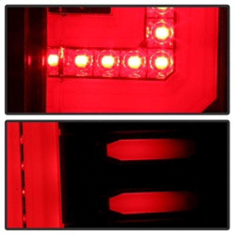 Spyder 5083807 fits GMC 16-20 Sierra 2017 Light Bar LED Tail Lights - Red Clear