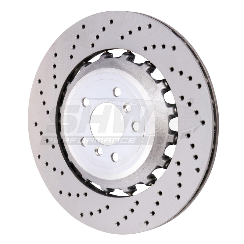 SHW Performance BRL48171 SHW 11-16 fits BMW M5 4.4L Left Rear Cross-Drilled Lightweight Brake Rotor (34212284103)