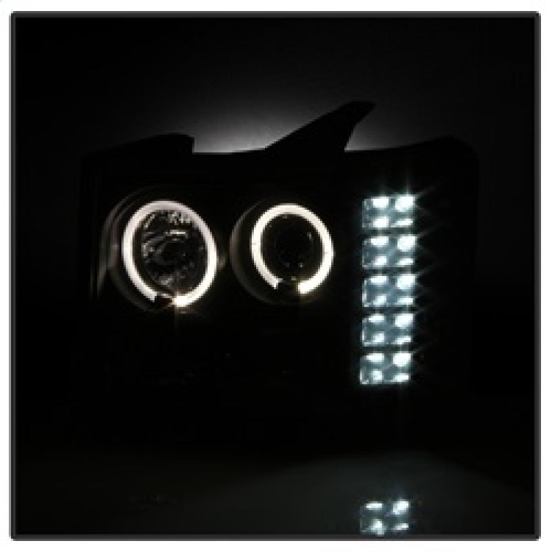 Spyder 5078506 fits GMC 07-13 Sierra 1500/2500 Projector Headlights LED Halo- L