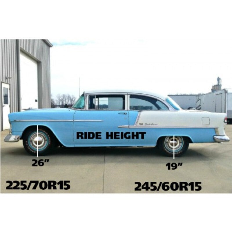 Ridetech 11014810 55-57 fits Chevrolet Bel Air Composite Leaf Spring w/ HQ Shock Kit - 2in Drop - Rear