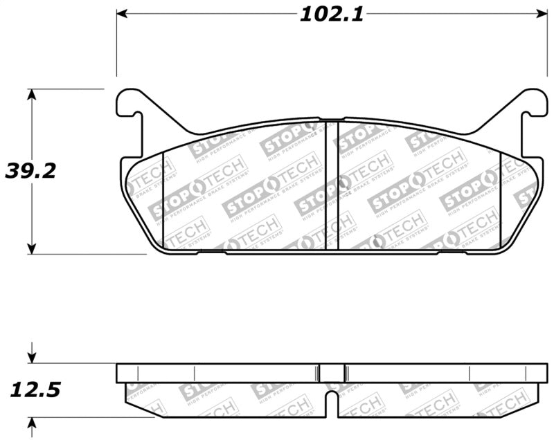 Stoptech 309.0458 Performance 90-93 fits Mazda Miata Rear Brake Pads D525