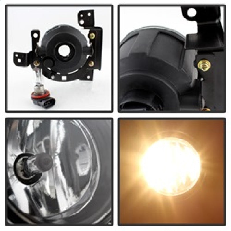 Spyder 5077769 fits Mitsubishi Mirage 2014+ OEM Fog Lights w/Switch Clear FL-MM