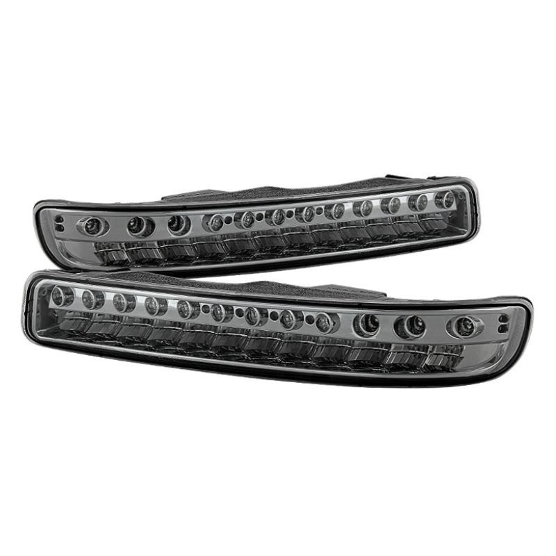 9027130 Xtune fits GMC 99-06 Sierra Full LED Bumper Lights Smoke CBL-JH-GS99-L