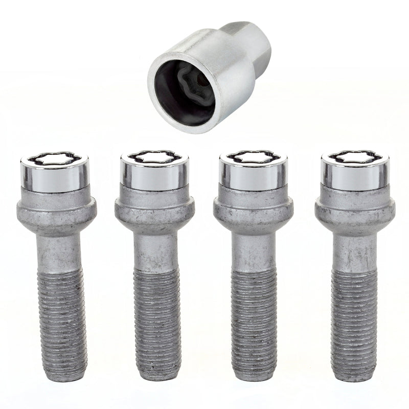 McGard 28017 Wheel Lock Bolt Set - 4pk. (Radius Seat) M14X1.5 / 17mm Hex / 45.0mm Shank Length - Chrome