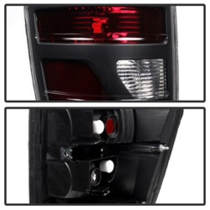 9033193 Xtune fits Honda 06-08 Ridgeline Pickup OEM Style Tail Lights Red Smok