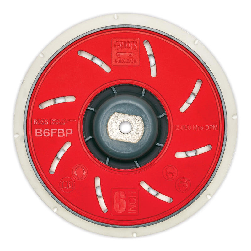 Griots Garage 10663 BOSS 6In Fanned Orbital Backing Plate