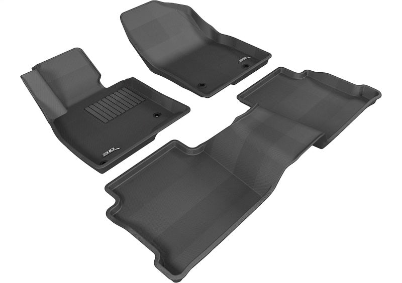 3D MAXpider 2011-2013 fits Kia Sorento 7-Seats Kagu 1st Row Floormat - Black