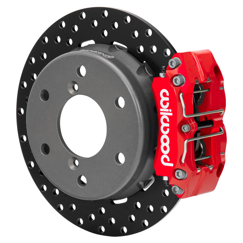 Wilwood 140-17947-DR 2024 Can Am Maverick Rear Brake Kit 11.60in Drilled - Red