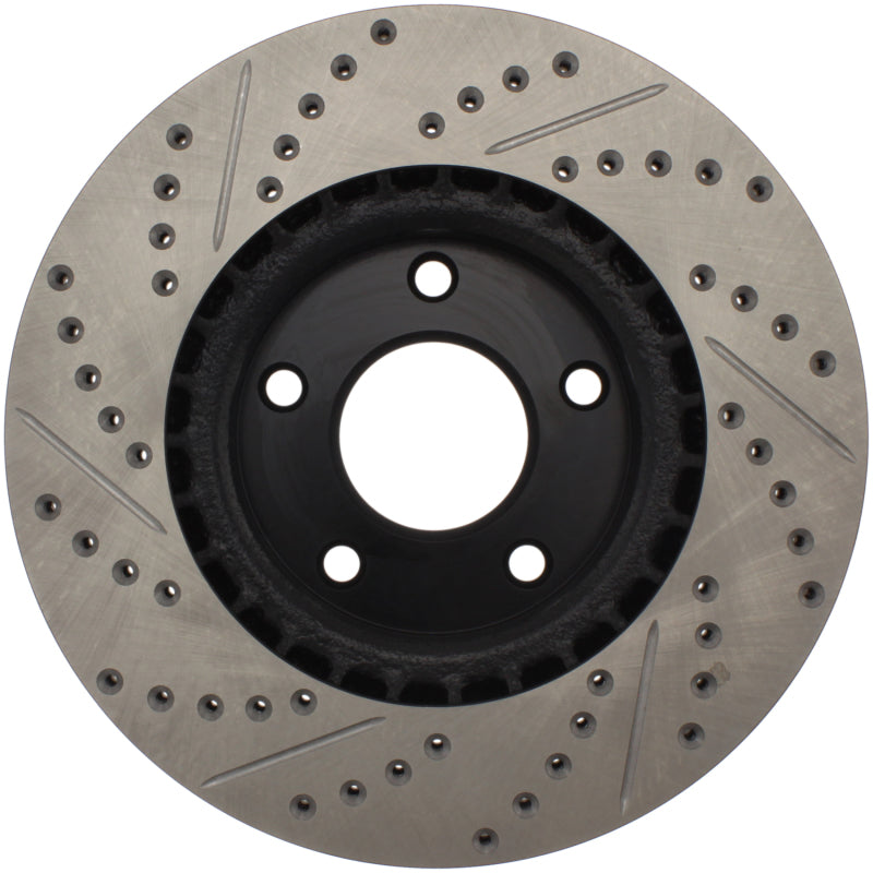 Stoptech 127.42074L 1/02-05 Infiniti G35 (alloy disc) / 6/02-05 Nissan 350Z Slotted & Drilled Left Front Rotor