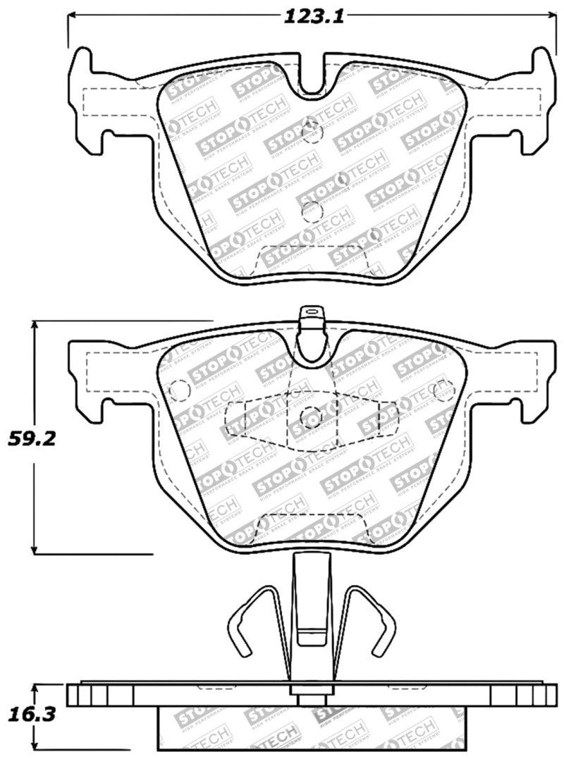 Stoptech 309.117 Performance fits BMW 330 Series/335 Series Rear Brake Pads