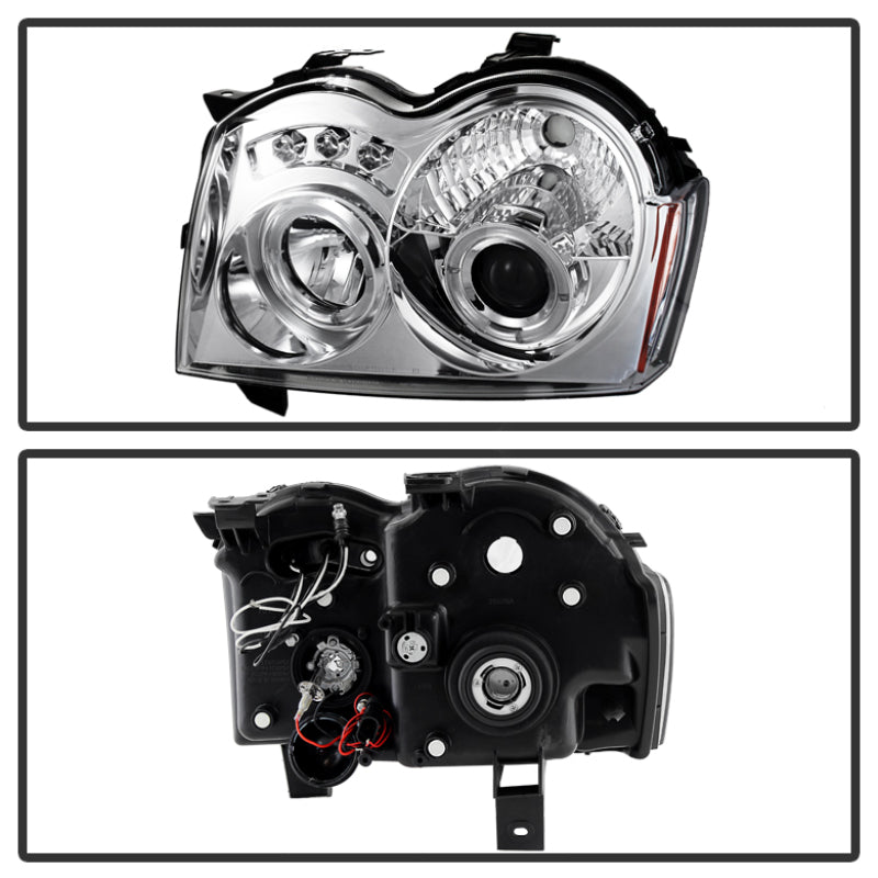 Spyder 5011107 fits Jeep 05-07 Grand Cherokee Projector Headlights LED Halo LED
