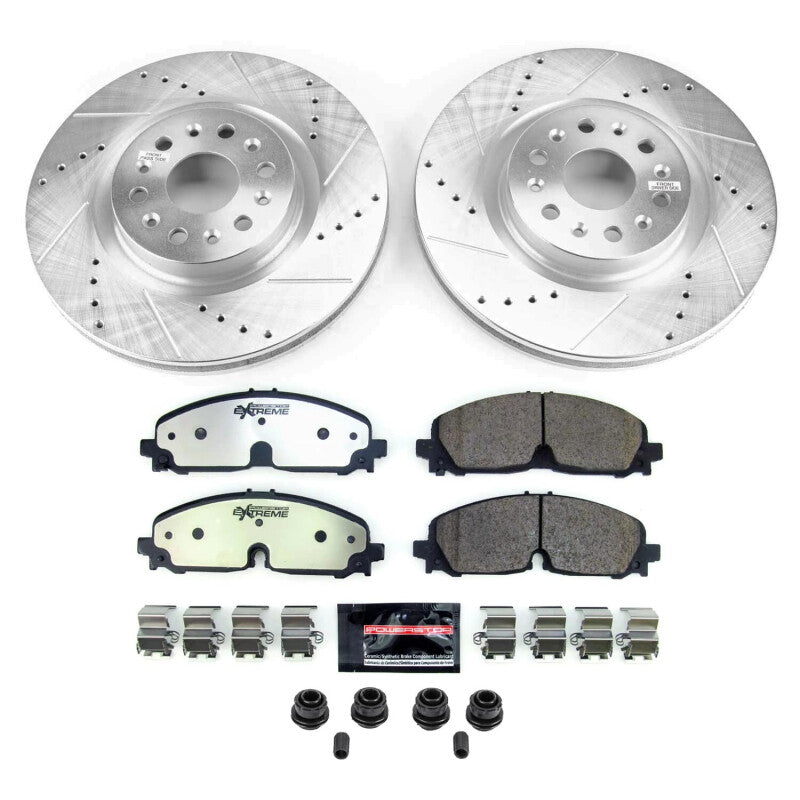 Power Stop K8743-36 21-22 fits Cadillac XT5 Front Z36 Truck & Tow Brake Kit