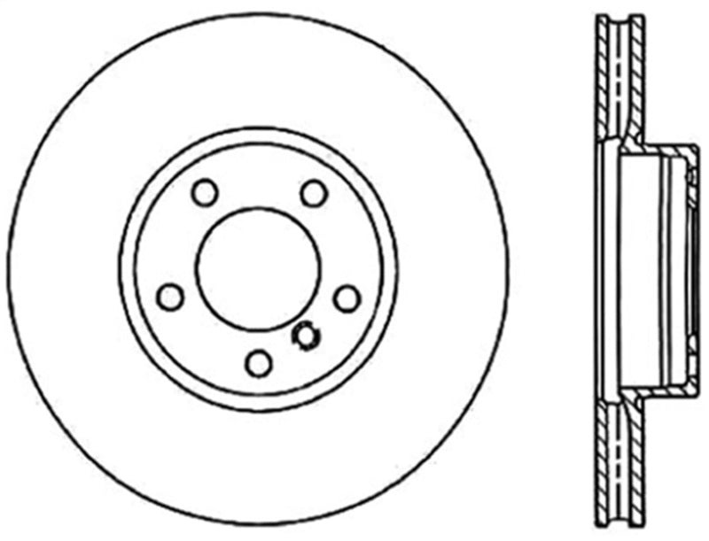 Stoptech 128.33080L 04-12 Volkswagen Touareg Drilled Left Front Premium Brake Rotor