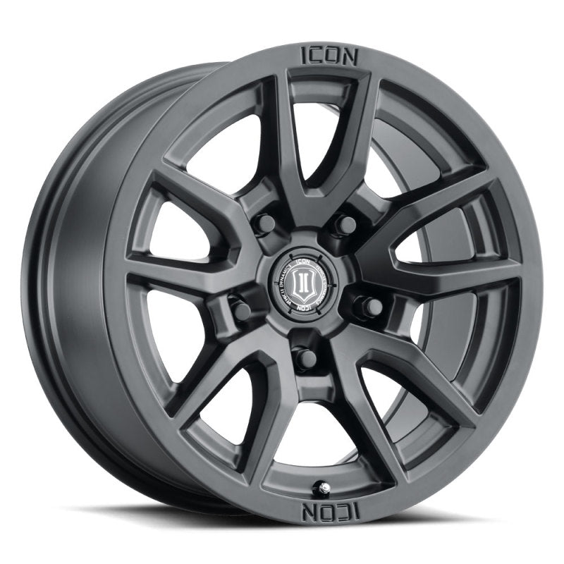 ICON 2617855557SB Vector 5 17x8.5 5x150 25mm Offset 5.75in BS 110.1mm Bore Satin Black Wheel
