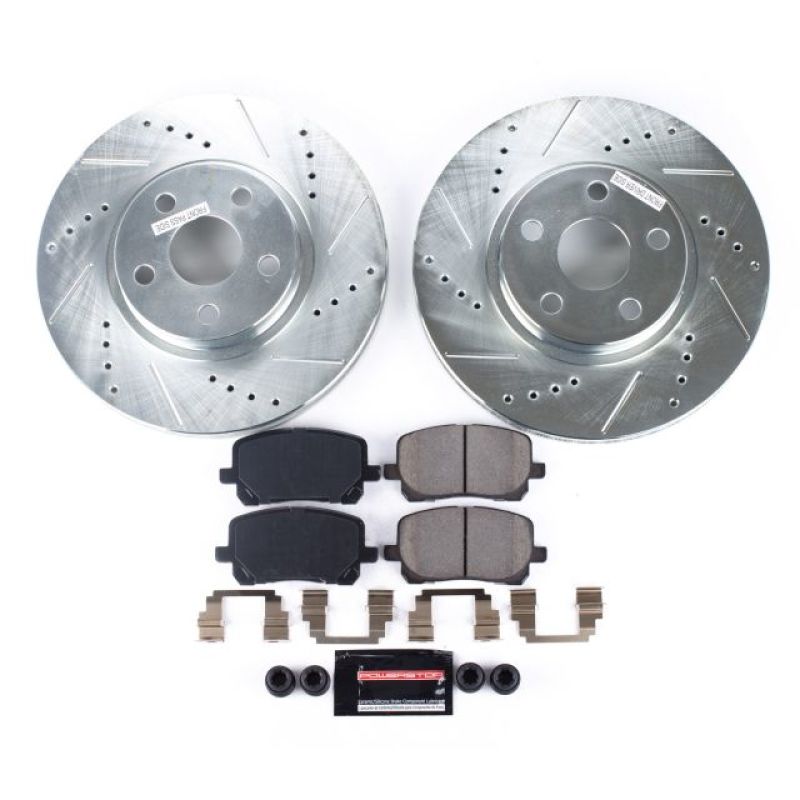 PowerStop K2316 fits Pontiac 03-08 Vibe Front Z23 Evolution Sport Brake Kit