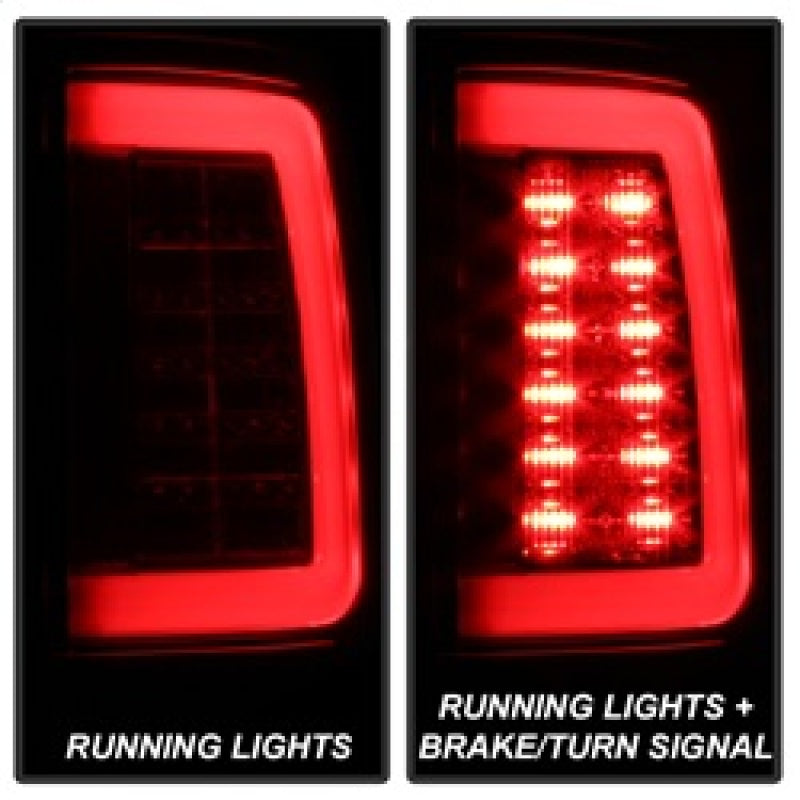 Spyder 5084071 fits Dodge 13-14 Ram 1500 LED Tail Lights - Red Clear ALT-YD-DRA