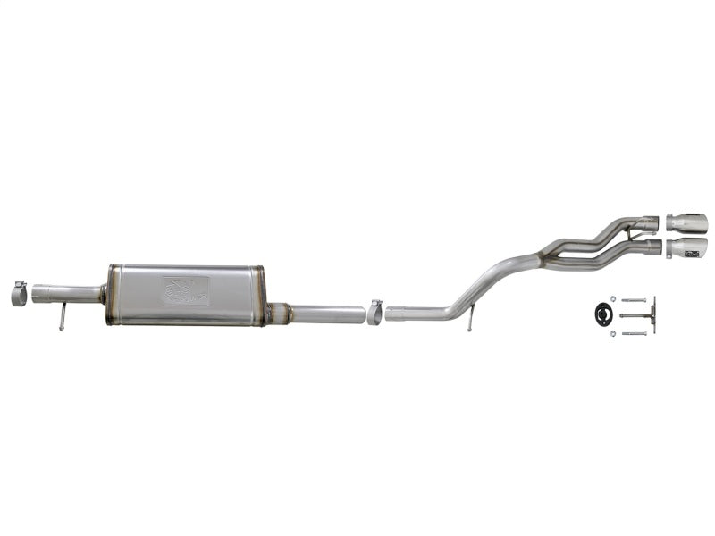 AFE 49-48054-P Series 2.5in SS Cat-Back Exhaust w/ Polished Tip 07-18 fits Jeep