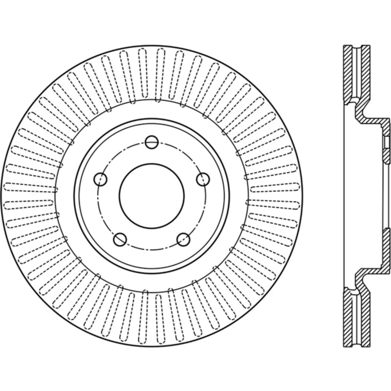 Stoptech 126.42120SL 13-15 fits Nissan Pathfinder Slotted Front Left Rotor