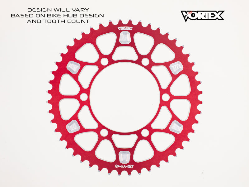 Vortex Racing V4 43 Tooth 530 Rear Sprocket - Red