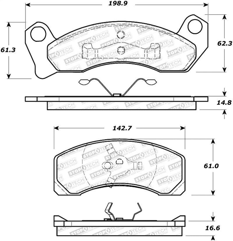 Stoptech 308.02 Street Brake Pads