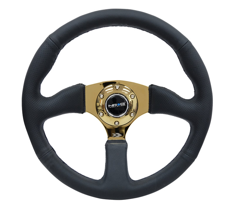 NRG RST-023GD-R RST-023GD-R Reinforced Steering Wheel Leather Race Comfort Grip