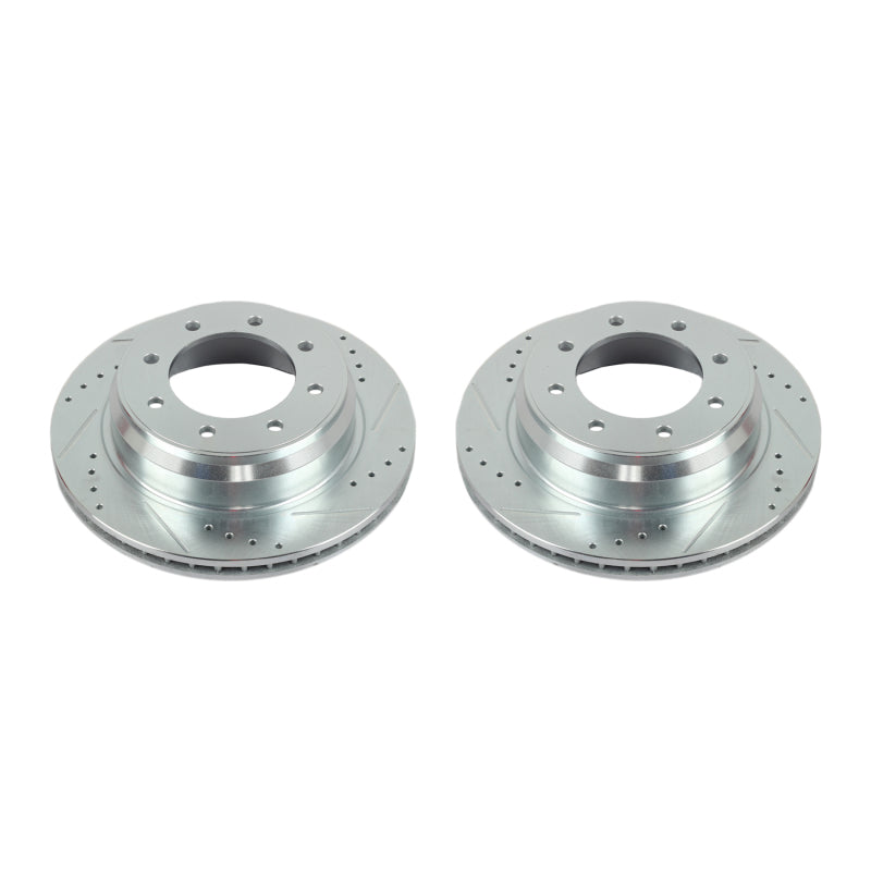 PowerStop fits Nissan 12-19 NV1500 Rear Evolution Drilled & Slotted Rotors -
