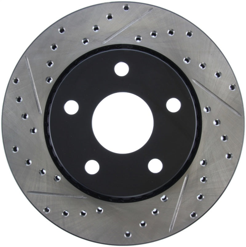 Stoptech 127.67068R 07-13 Jeep Wrangler Slotted & Drilled Right Front Rotor