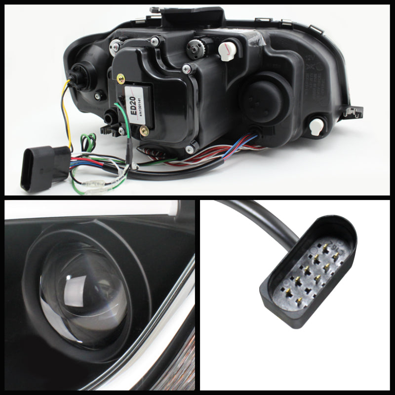 Spyder 5071934 fits Audi 06-08 A3 Projector Headlights Halogen Model- Light Tub