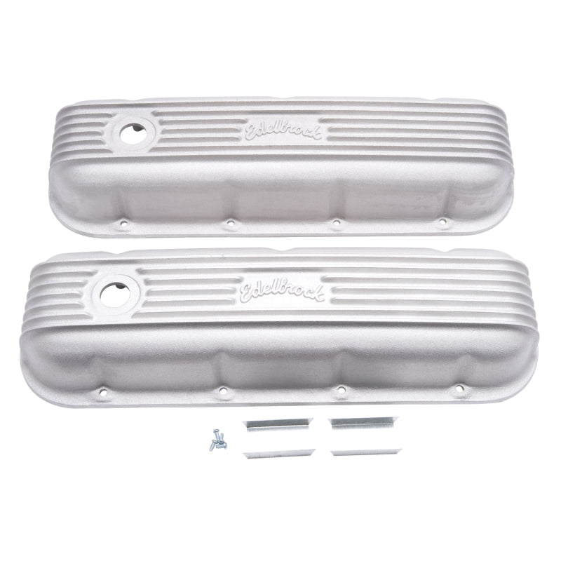 Edelbrock 41859 Valve Cover Classic Series fits Chevrolet 1965 and Later 396-502 V8 Satin